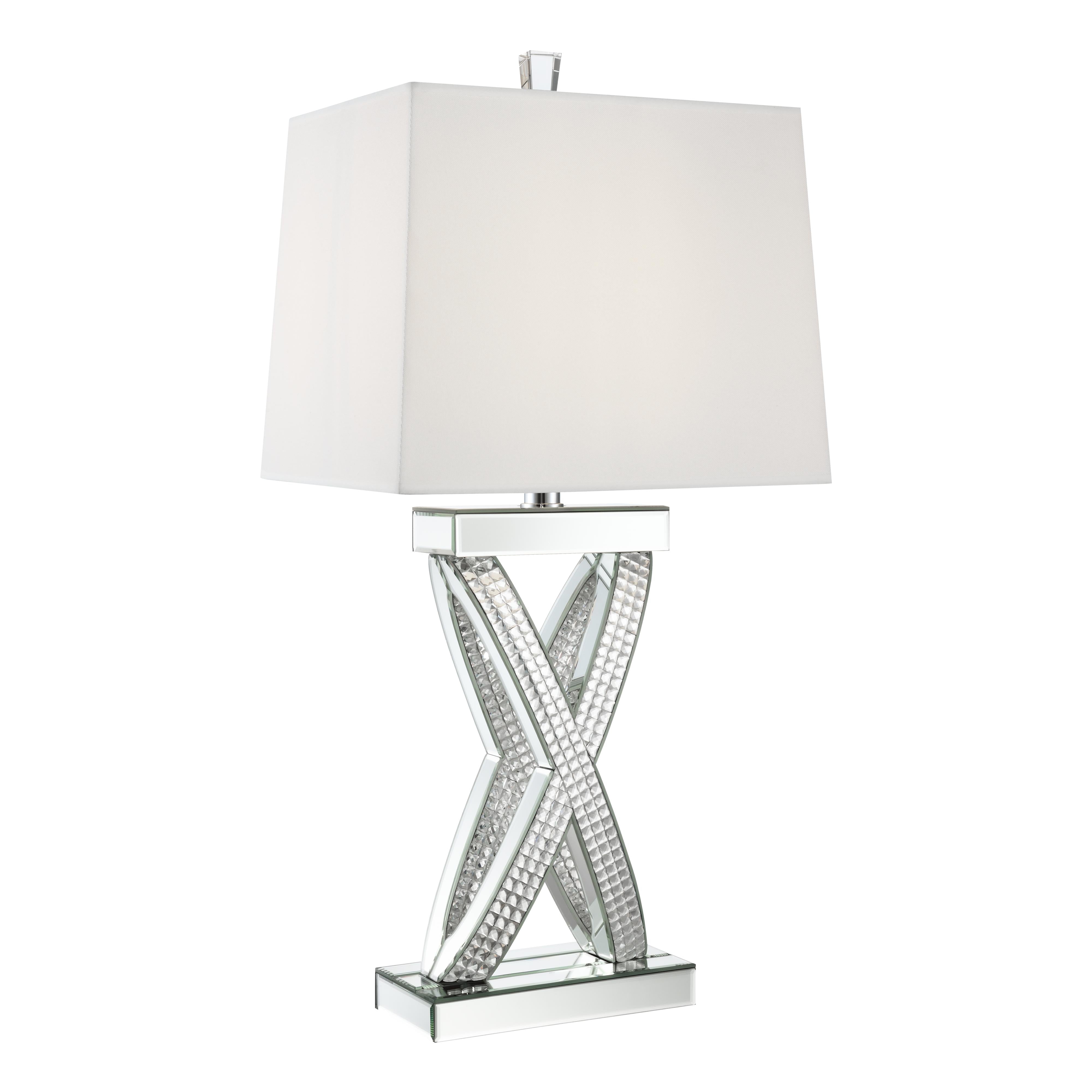 Coaster Furniture Dominick 923289 31-inch Tapered Mirrored Acrylic Table Lamp - Silver IMAGE 1